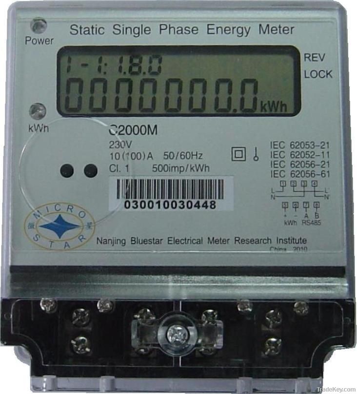 Kema Certified Static Single Phase Meter C2000