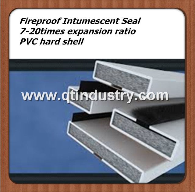 Hard shell fireproof intumescent seal strip for firedoor