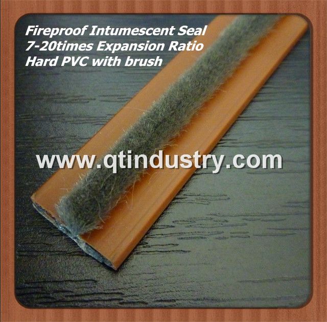 Hard shell fireproof intumescent seal strip for firedoor