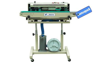 Pneumatic continuous bag sealing machine