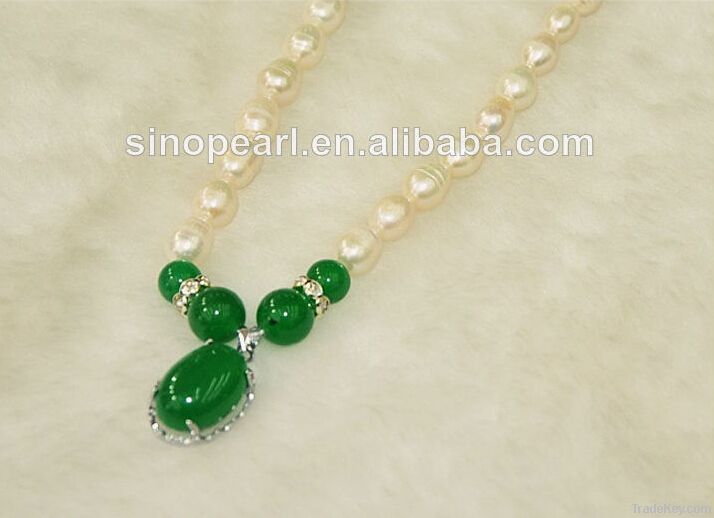 Nuture pearl necklace , rice round , best price, Sino Pearl