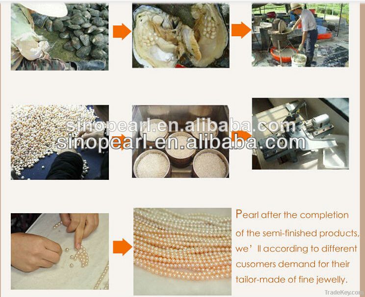 Long Pearl necklace 100% nuture pearl 160CM, Clothes Accessories Neckl