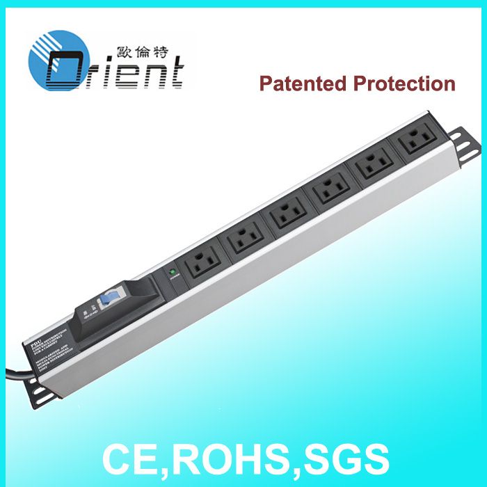USA Type PDU 6 outlet With circuit breaker and power light