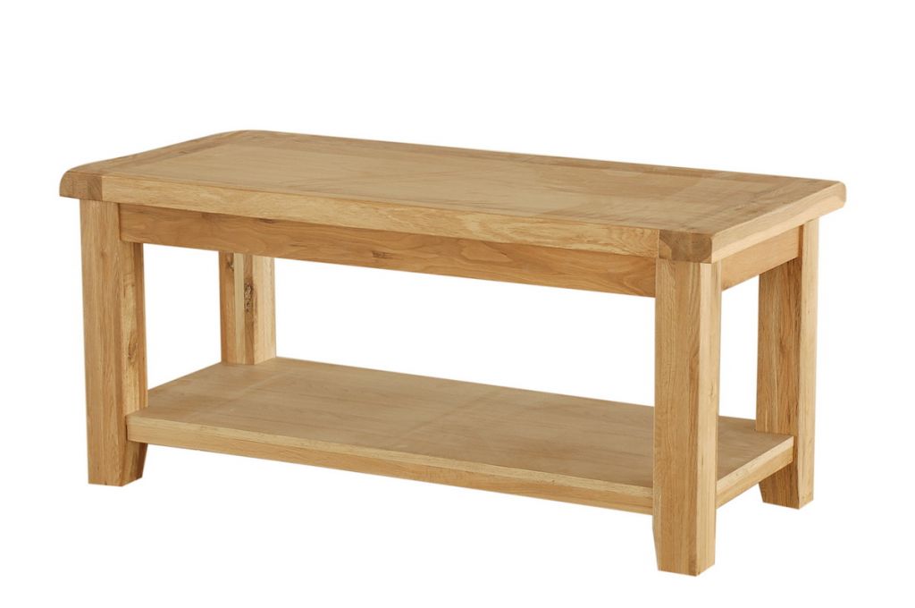 solid oak wooden furniture coffee table