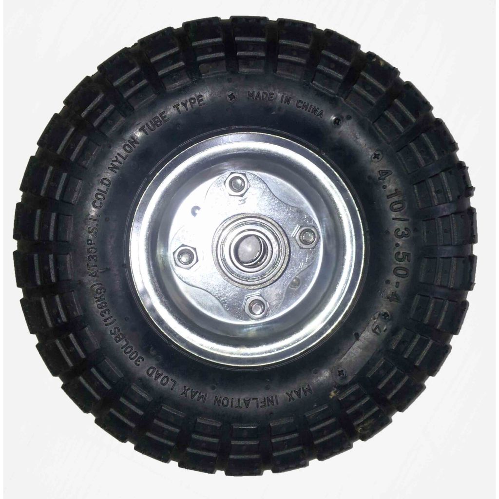 3.50-4 pneumatic tire rubber wheel for hand truck, wheelbarrow, garden cart, trolley