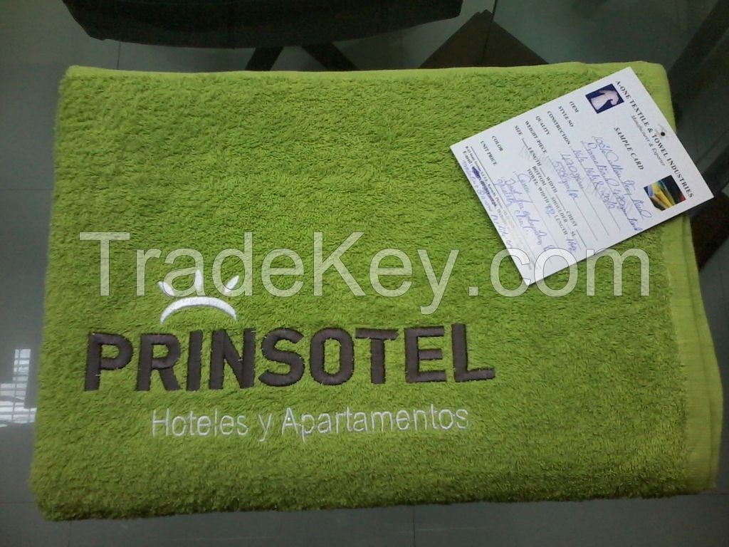 100% Cotton terry bath towels in 16/s ring spun soft quality