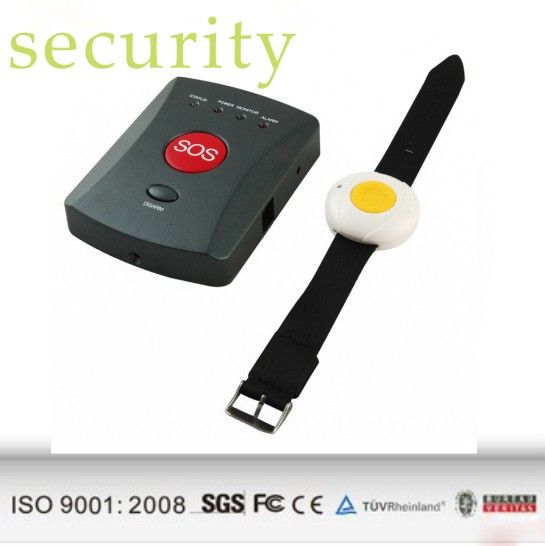 Wireless GSM Alarm Emergency Call System for senior home security with Panic Button and SMS