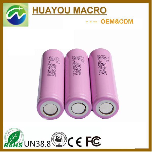 OEM aw imr 18650 3.7v 2600mah rechargeable li ion battery CE FCC ROHS certified