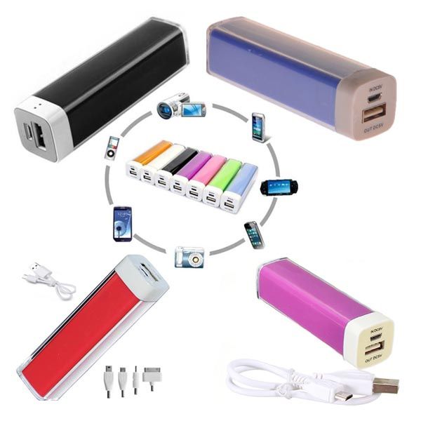 Lipstick 2600mAh Portable Power Bank External Backup Power Bank for iPhone5/5s, Mobile Phone Battery