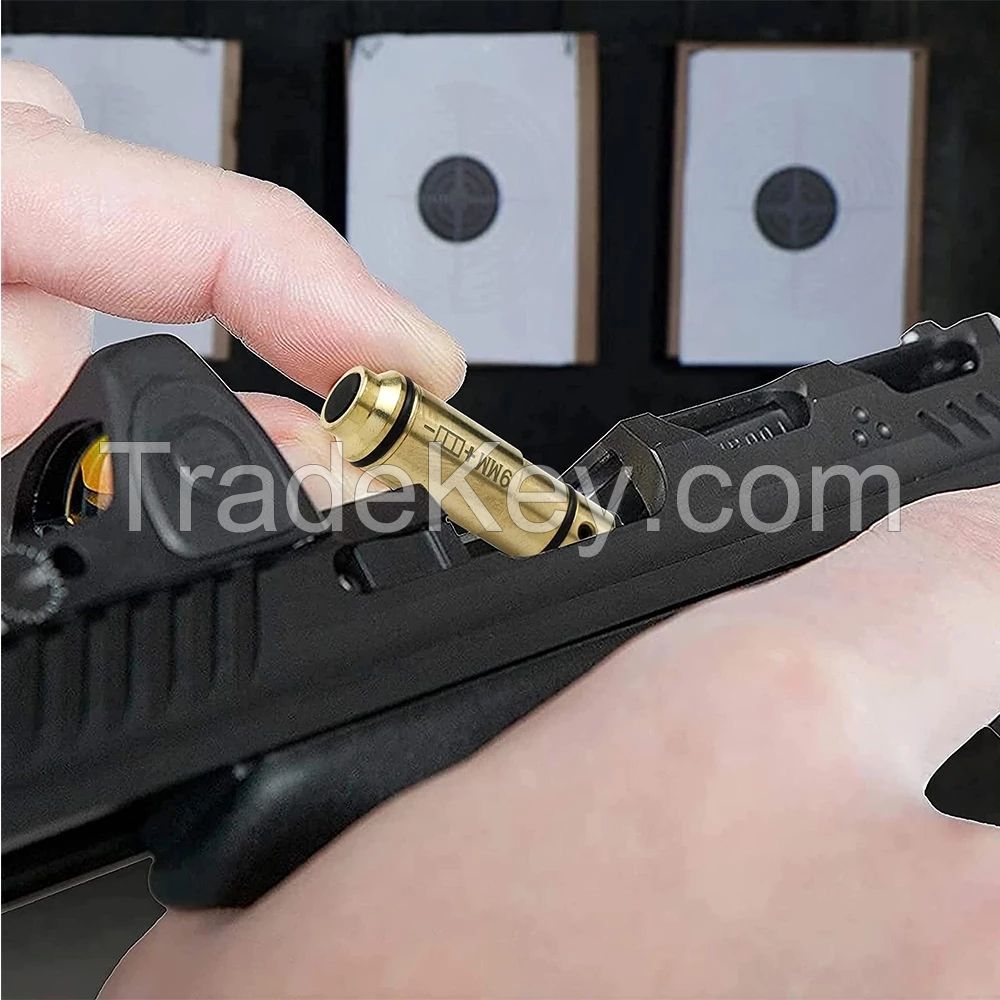 9MM Bore Sight Laser Bullet Red Dot Trainer Sighter for Dry Fire Training Shooting Simulation Laser Bullet