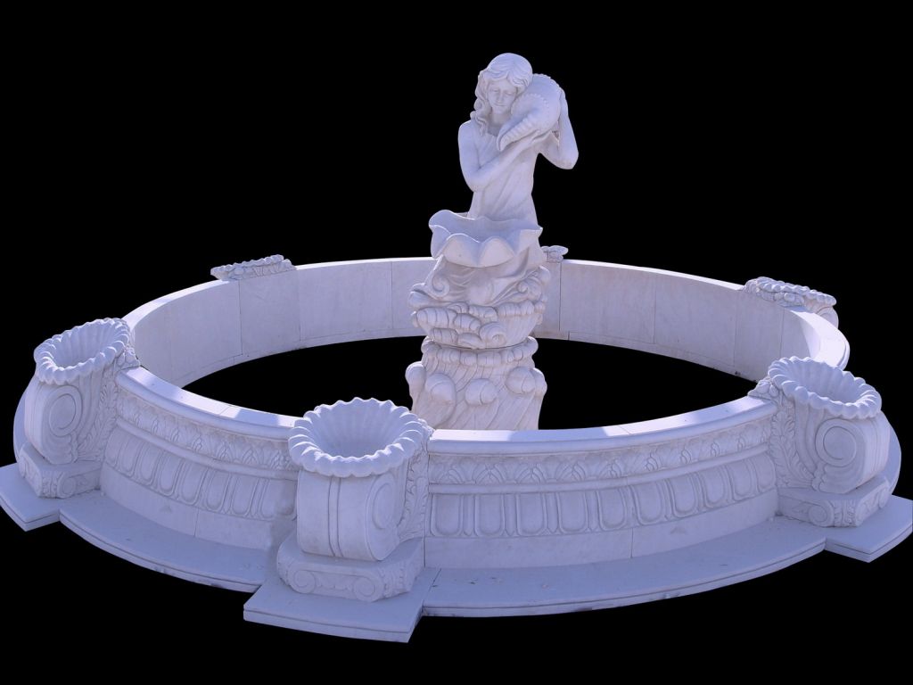 Hand carved garden fountain