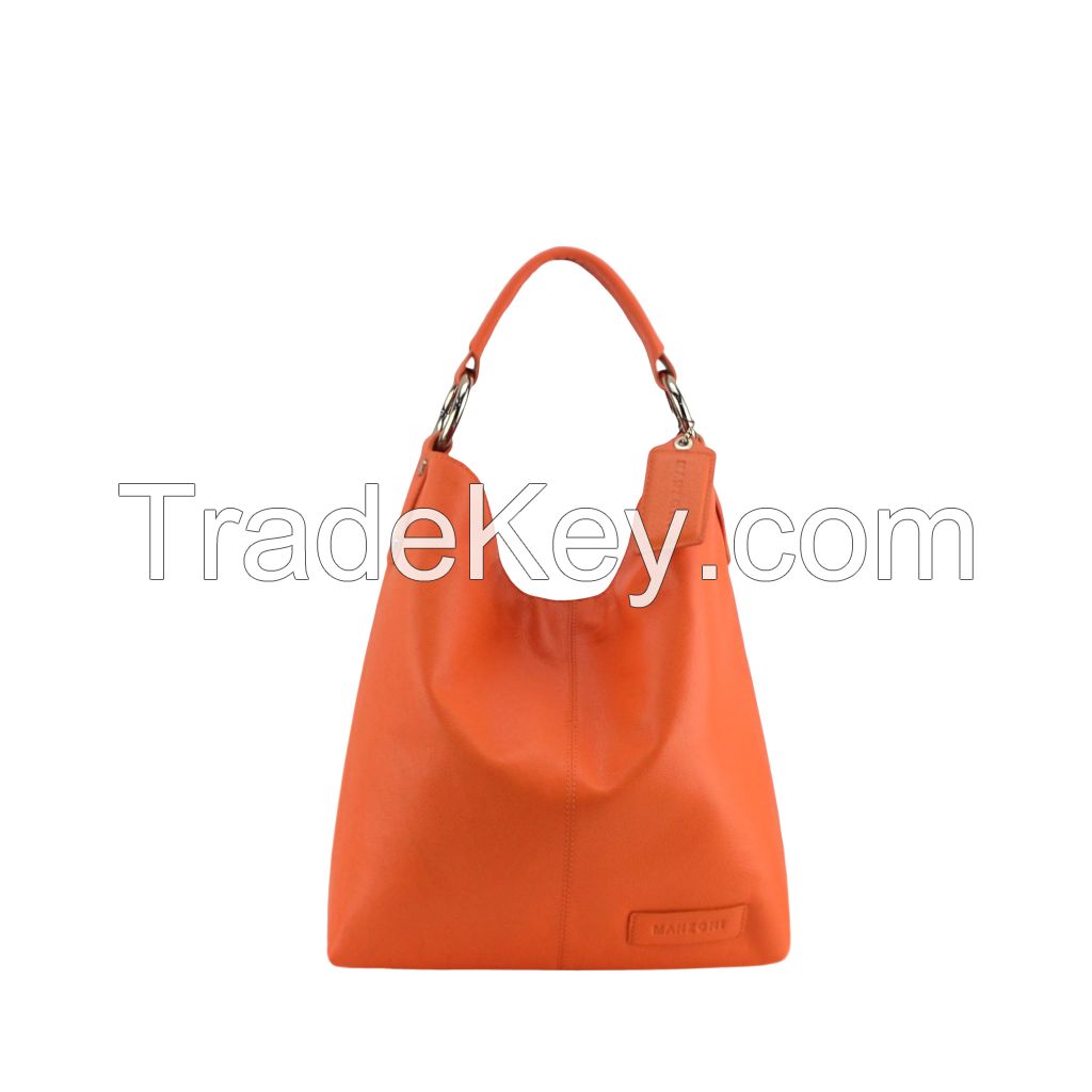 Womens Genuine Leather Hobo Shoulder Handbag