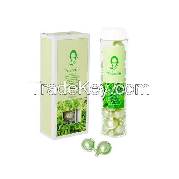 Linseed oil hair care capsule