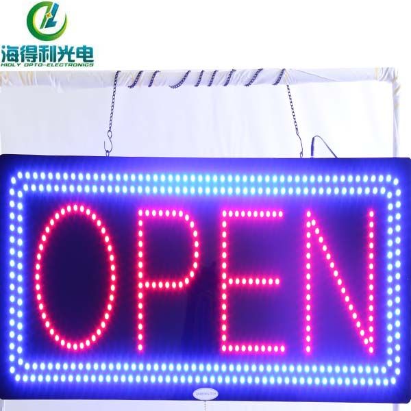 new design shining animated hidly company made open led sign 