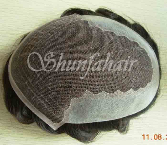 100% human hair toupee for men