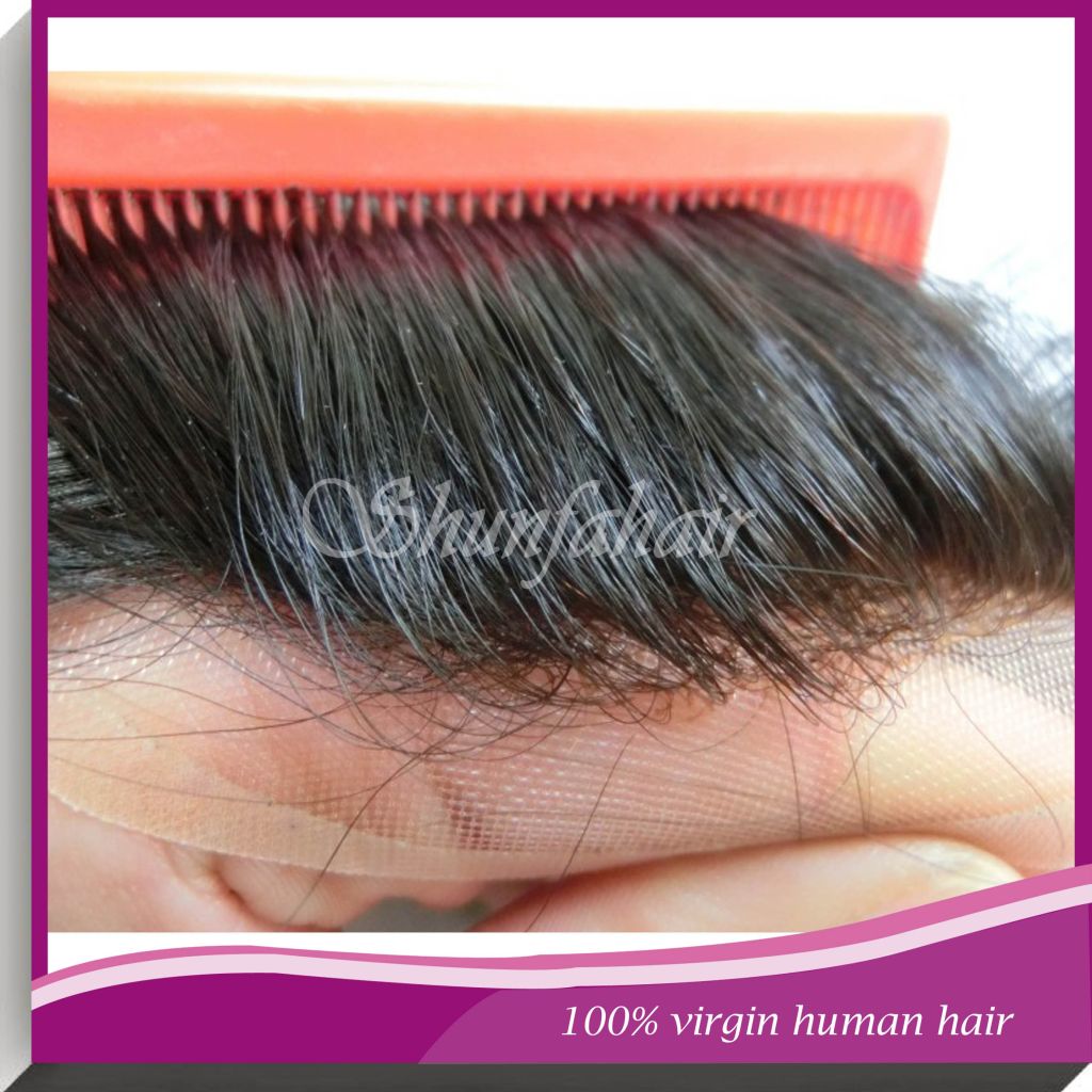 100% human hair toupee for men