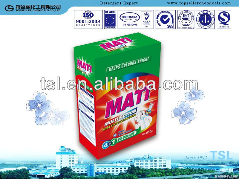 High foam detergent powder