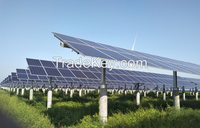 Horizontal single axis solar tracking system solar tracker set