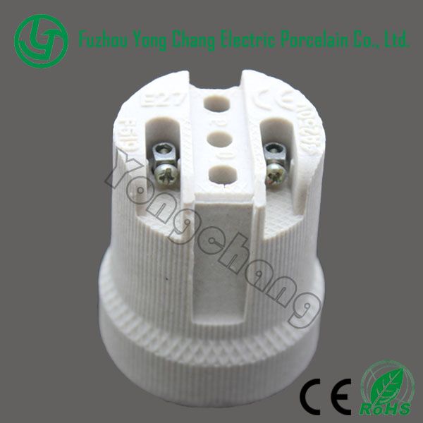 CE approved ceramic lamp holder E27 F519 electric bulb holder