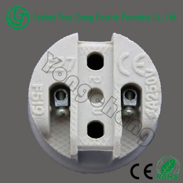 CE approved ceramic lamp holder E27 F519 electric bulb holder