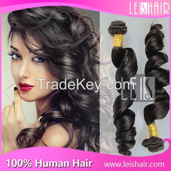 Natural Color Grade 7A Loose Wave Peruvian Hair Human Hair Piece