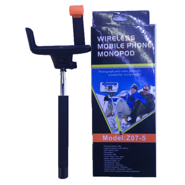 Extendable wireless bluetooth monopod , for smart phone monopod