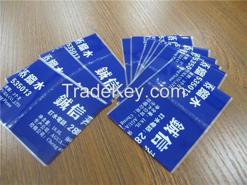 30u customized shrink plastic water bottle labels 