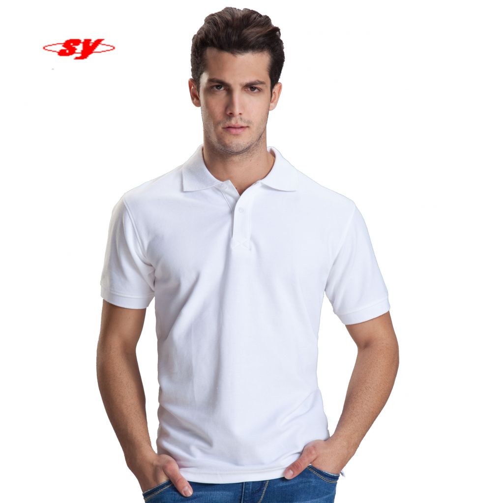 Pure color man terylene short sleeve POLO shirt