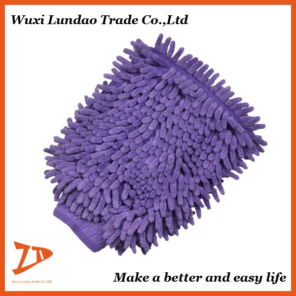 Magic Microfibre Fabric Chenille Cleaning Glove Car Mitt, High Quality Microfiber Car Wash Mitt  