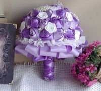 Pearl Simulation Roses Flower Bride Wedding Bouquets