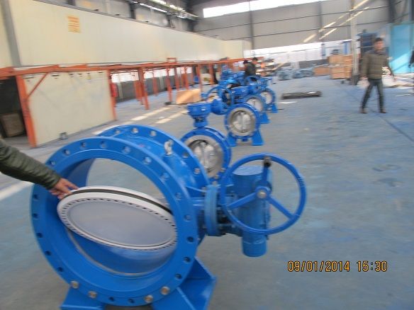 Flange type rubber sealed butterfly valve