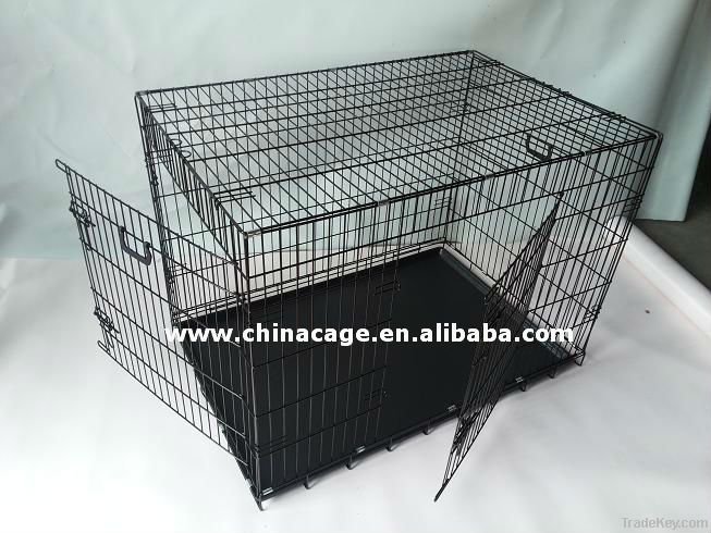 folding metal wire dog cage