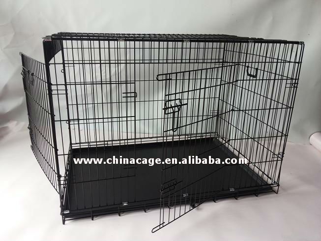 folding metal wire dog cage