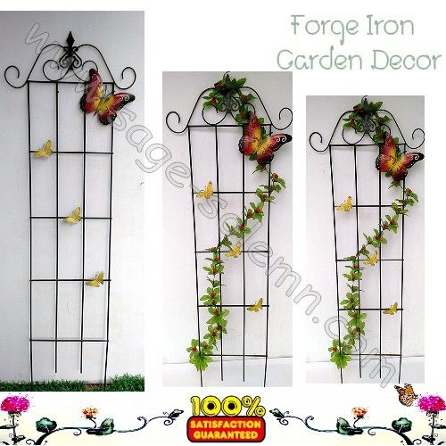 Wrought iron plant trellis