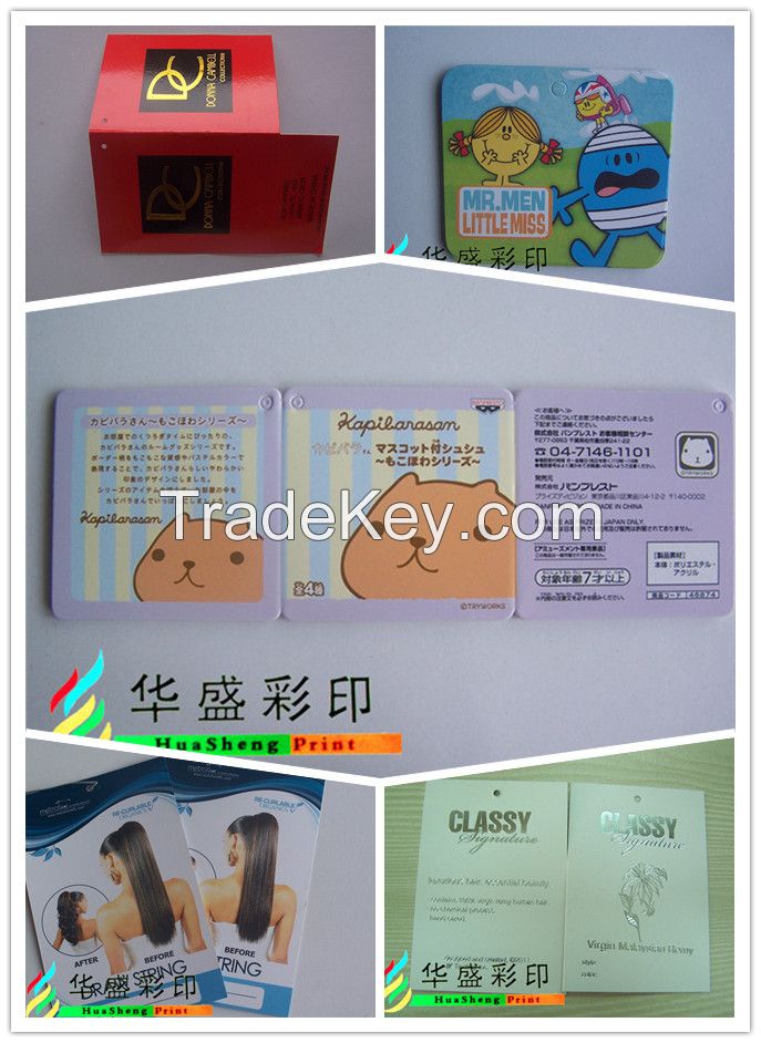 Hot sale custom garment paper hang tag, garment label