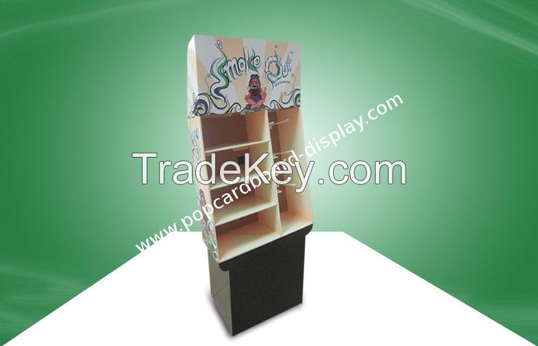 Air Freshener Four-shelf POS Cardboard floor Display With Hooks