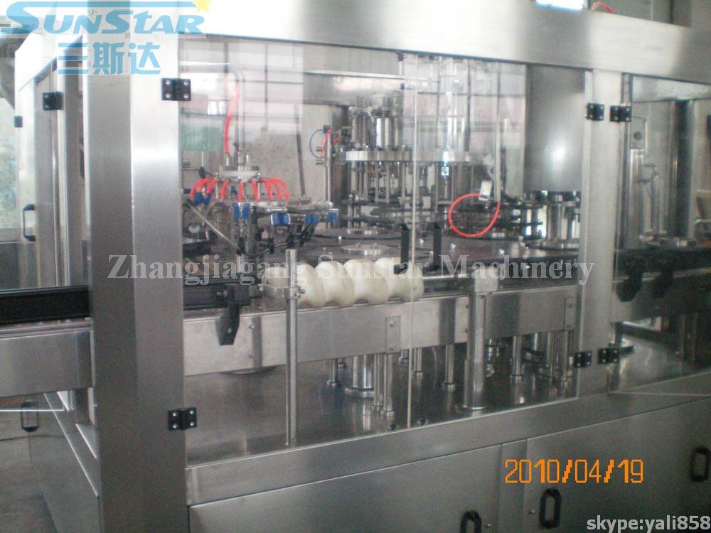 Glass Bottle Washing Filling Capping 3in1 Unit For CSD