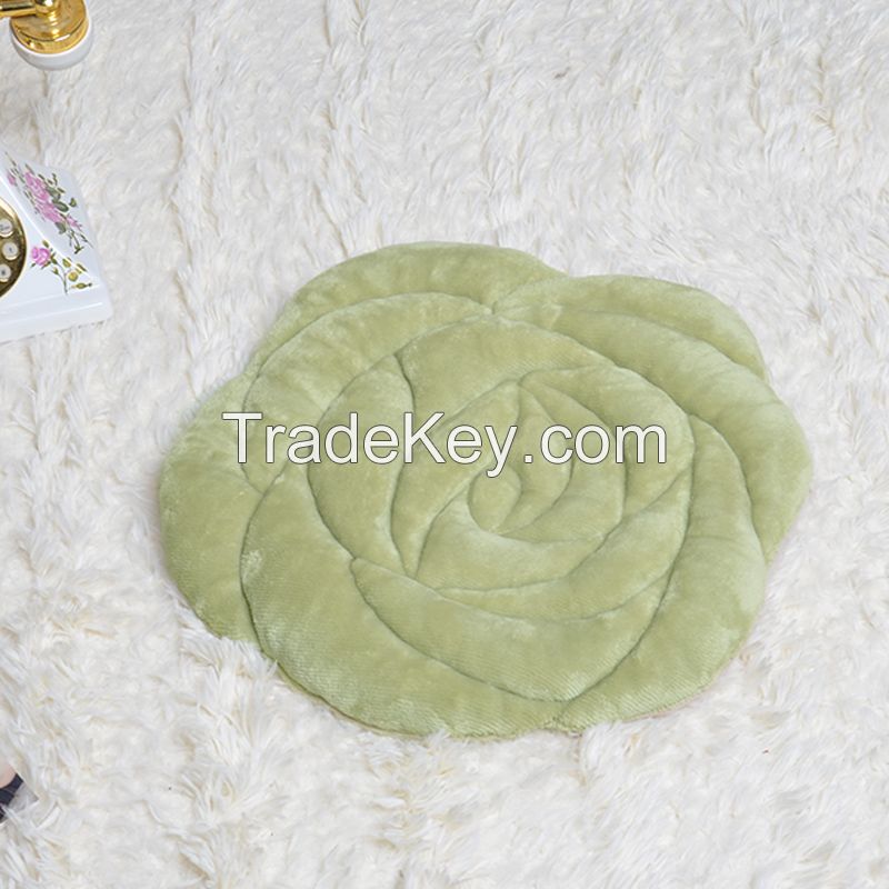 Rose shape seat cushion flannel for sofa or chair