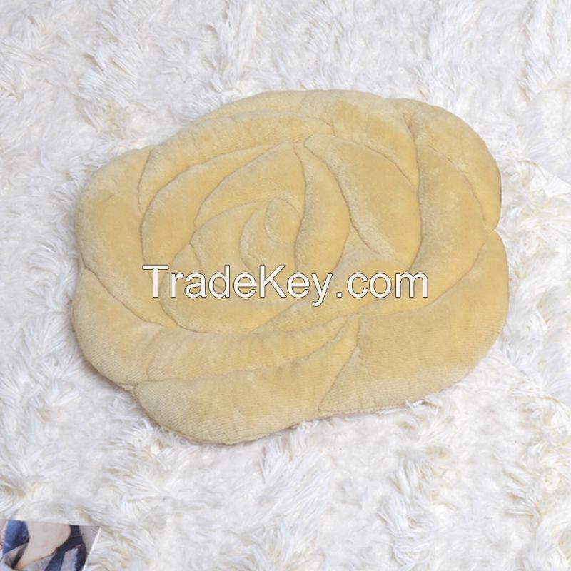 Rose shape seat cushion flannel for sofa or chair