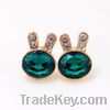 rabbit rhinestone studs