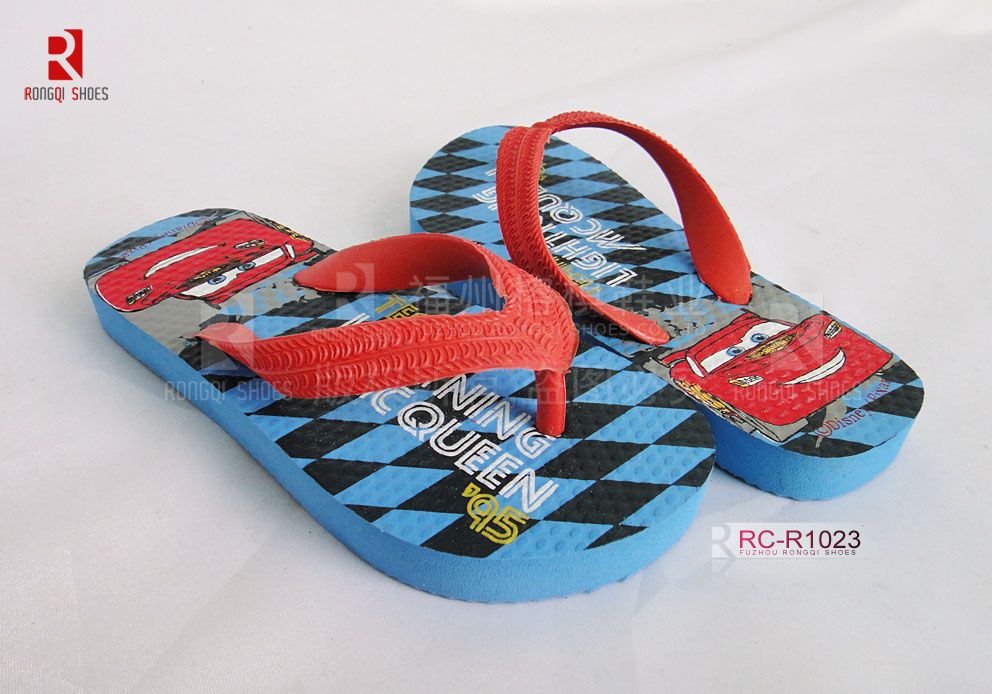 Kids Cartoon Cars design Flip Flops