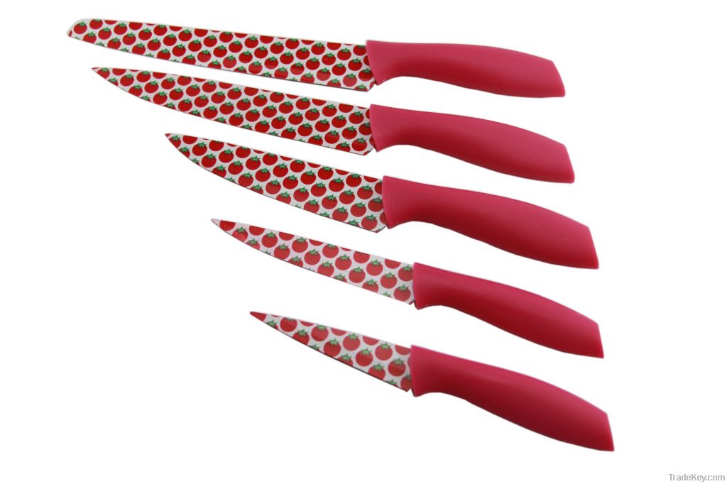 non-stick knife set, color knife set