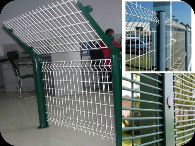 Welded PVC coated Metal Fence Panel / 3 D Fence / Security Triangle Fencing Net