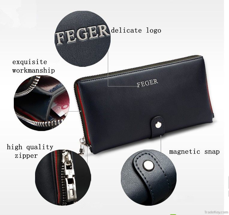 new design leather clutch bag for men