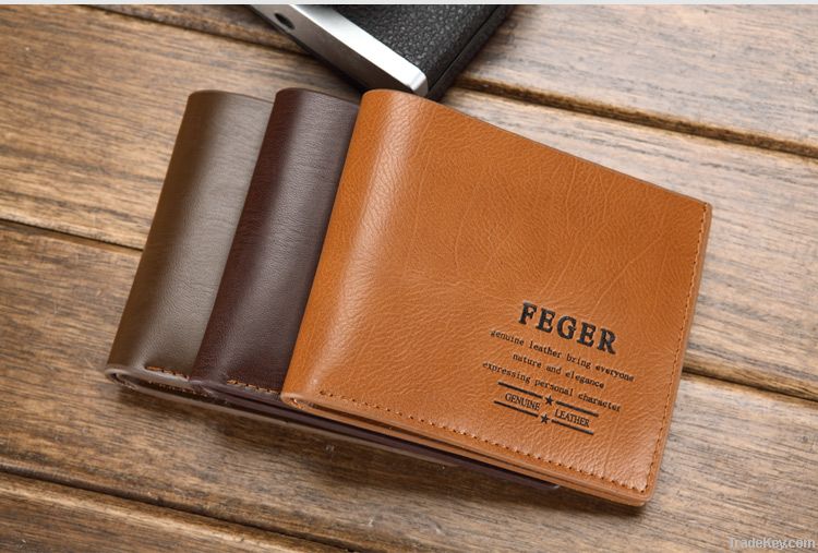 durable 2014new style men leather wallet