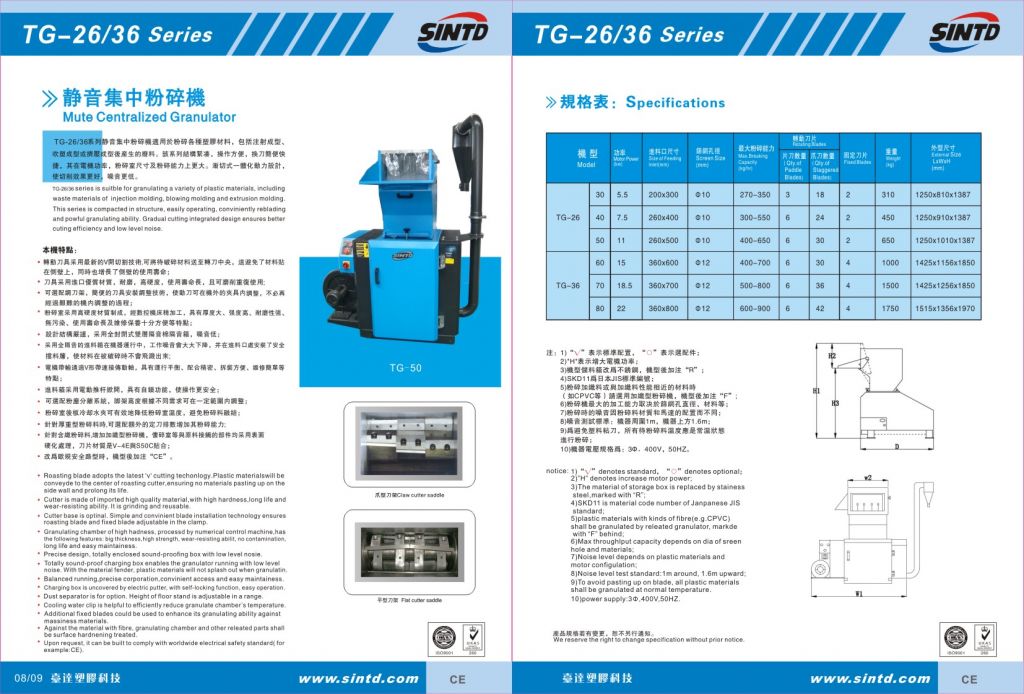 Plastic Recycling Crusher, Granulator