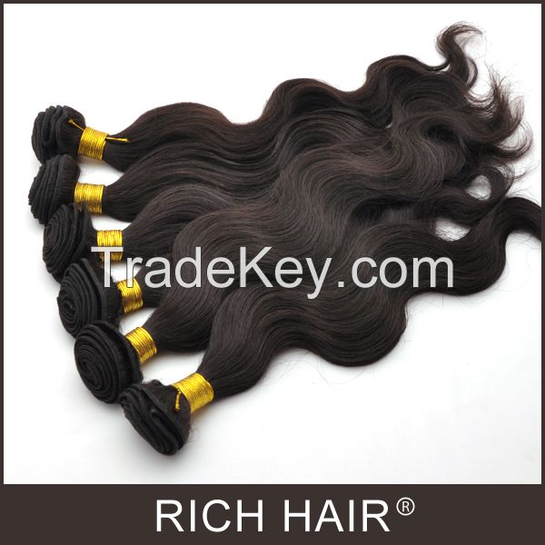 22 Inch Brazilian Virgin Hair Boby Wave Style Natural Black 100g/pack