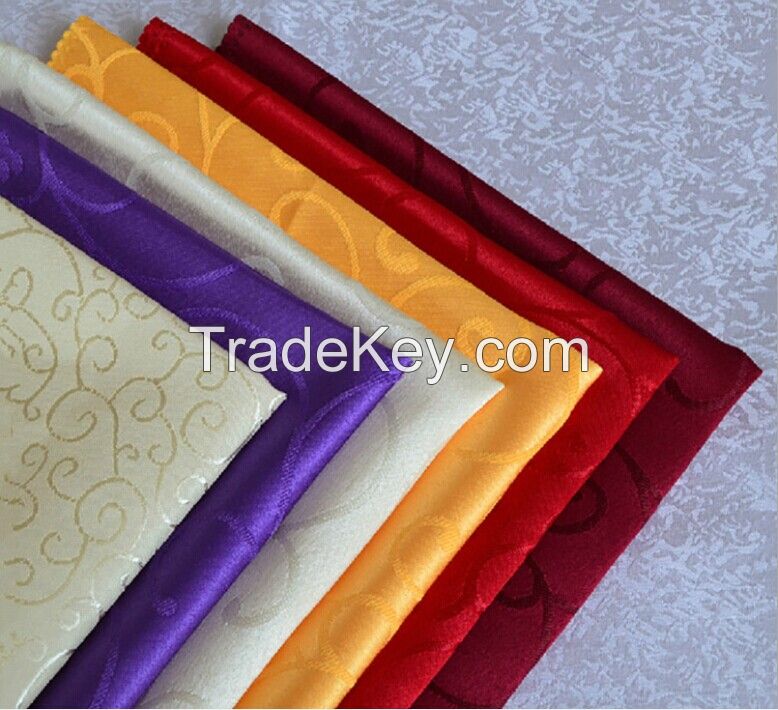 Jacquard Hotel Napkins in Solid Colors