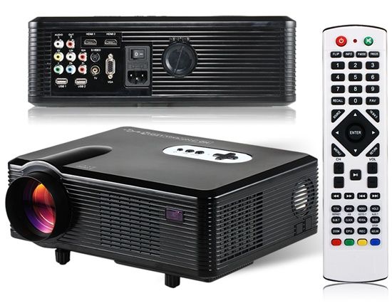 Black CL720 HD 1080P LED Projector Home Theater