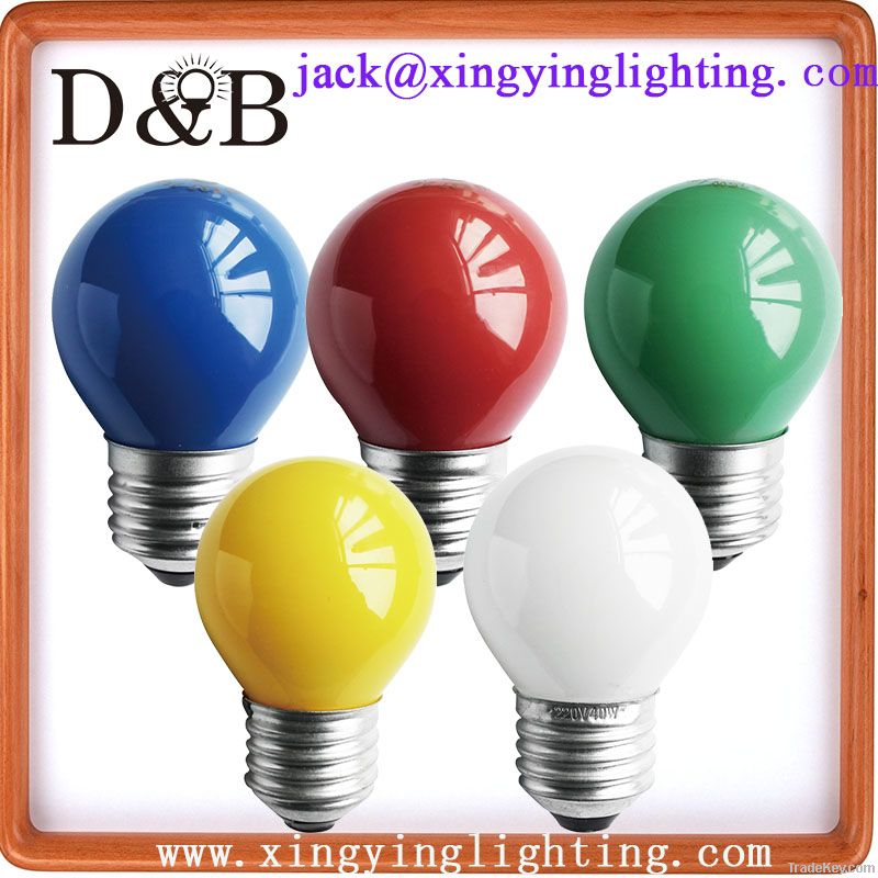 G45 incandescent light bulb CLEAR BULB decorative bulb  Color bulb